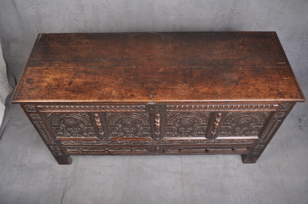 17th Century Oak Coffer View II