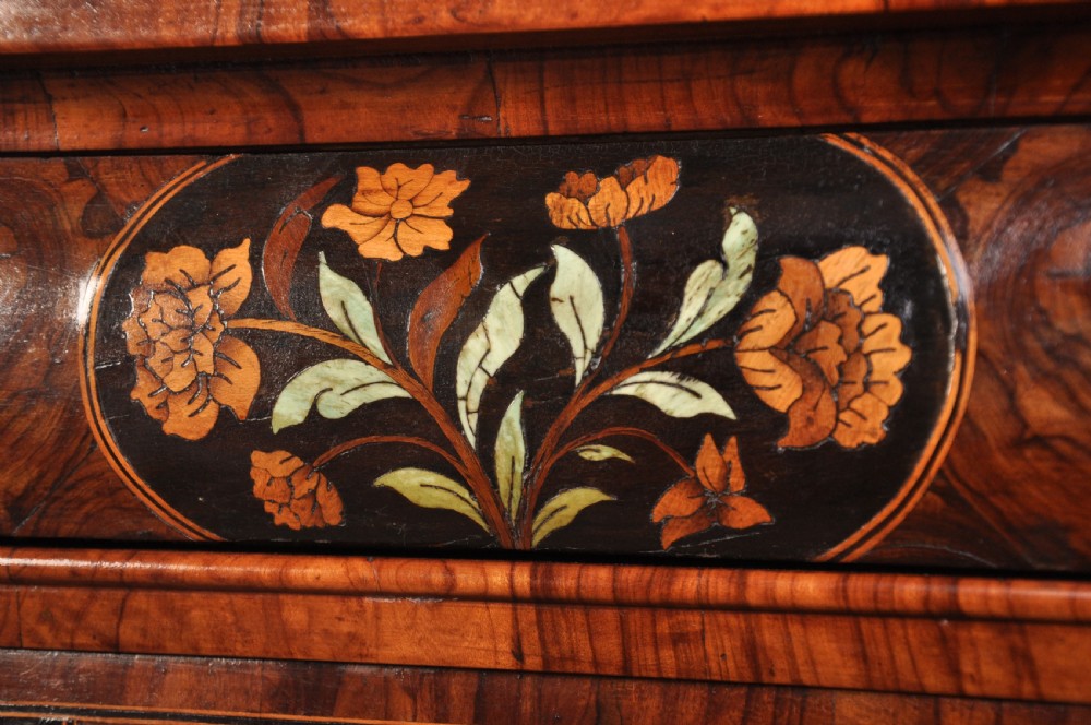 Charles II Olive Oyster-Veneered And Floral Marquetry Cabinet On Stand. View XVII