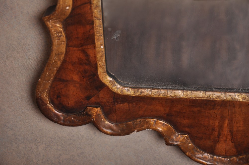 George II Walnut & Parcel Gilt Mirror View III