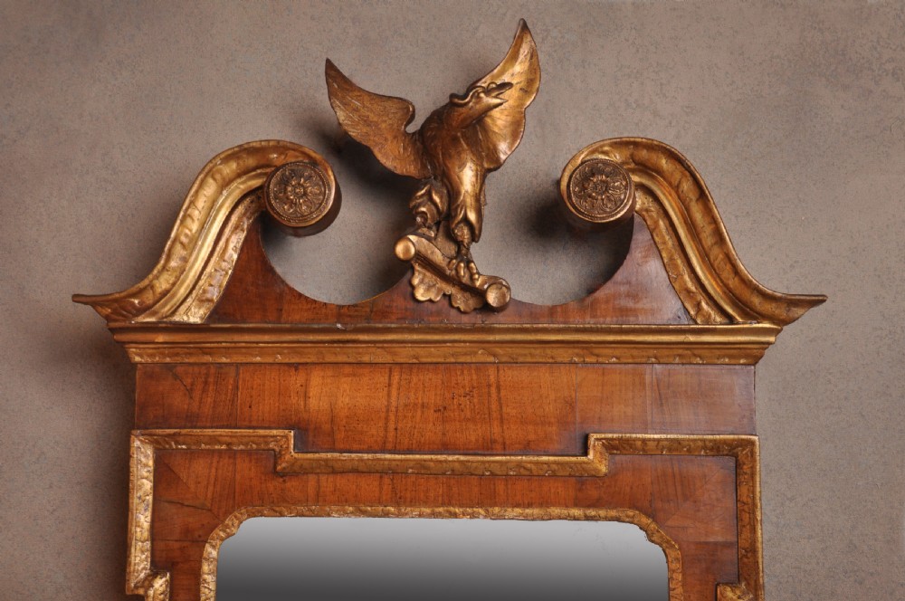 George II Walnut & Parcel Gilt Mirror View IV