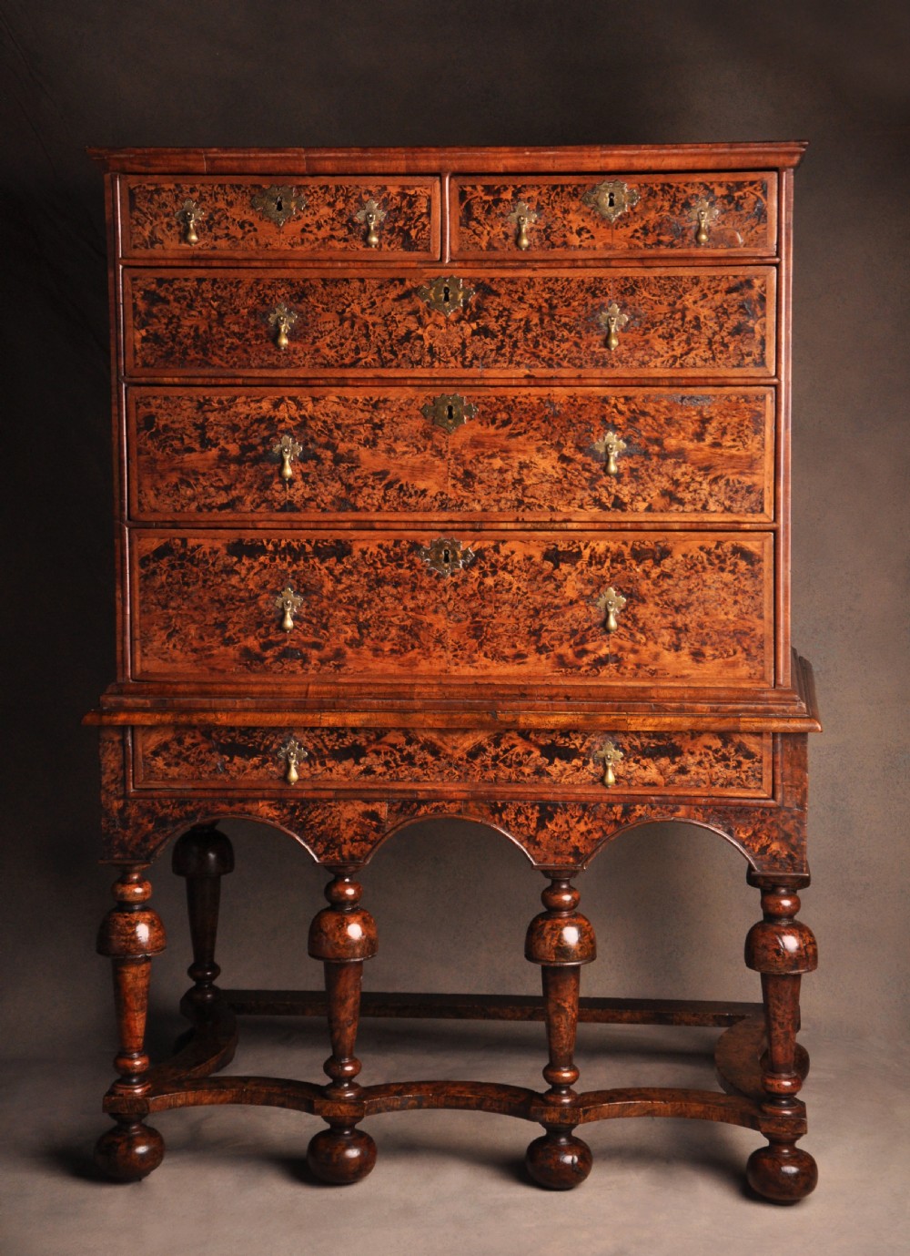 17th Century Mulberry Chest On Stand