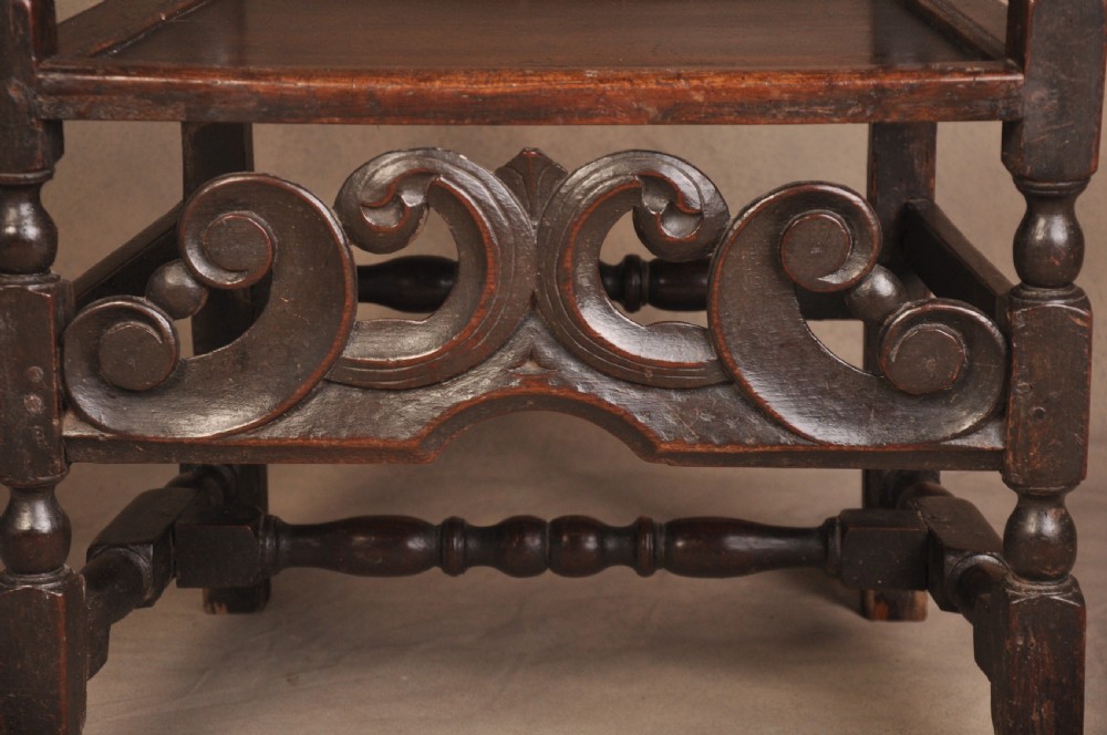 Charles II Oak Arm Chair View II