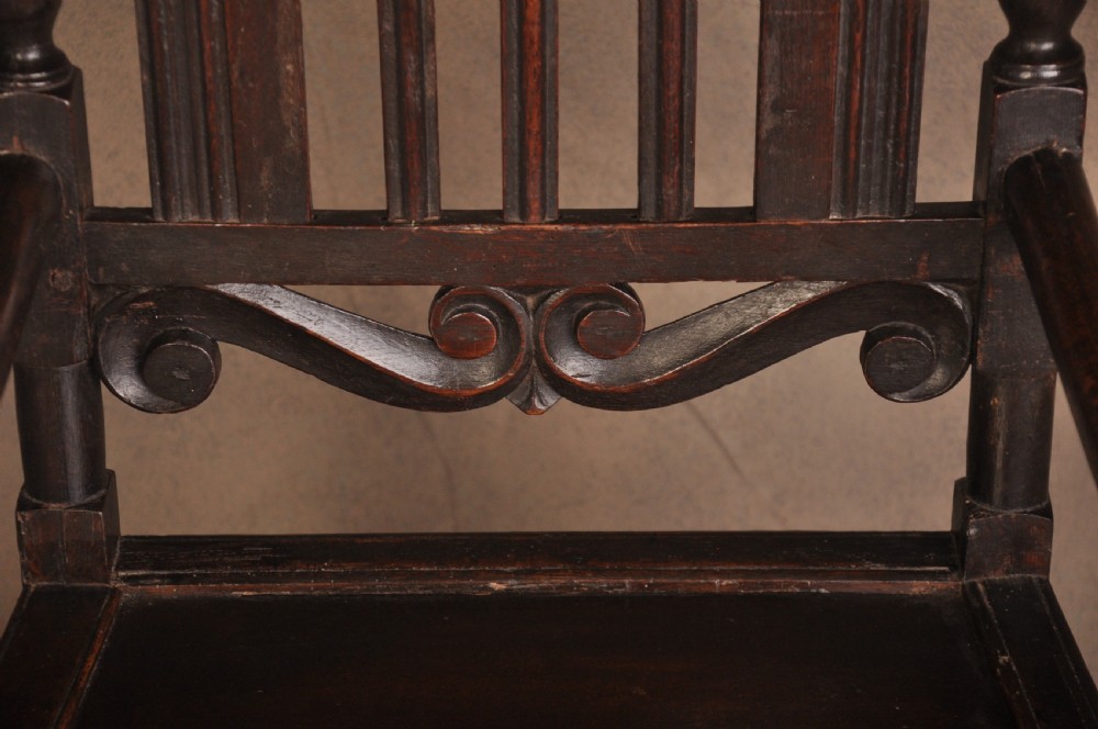 Charles II Oak Arm Chair View IV