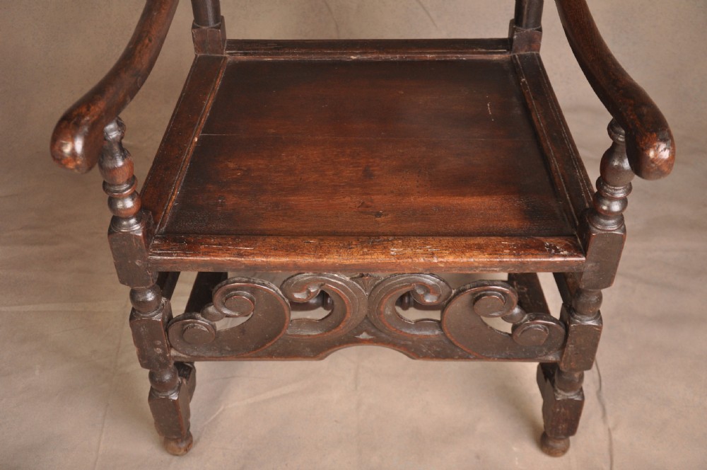 Charles II Oak Arm Chair View V