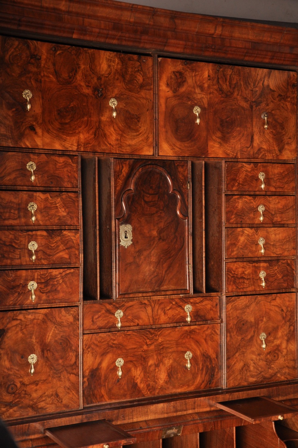 Queen Anne Walnut Bureau Cabinet  View III