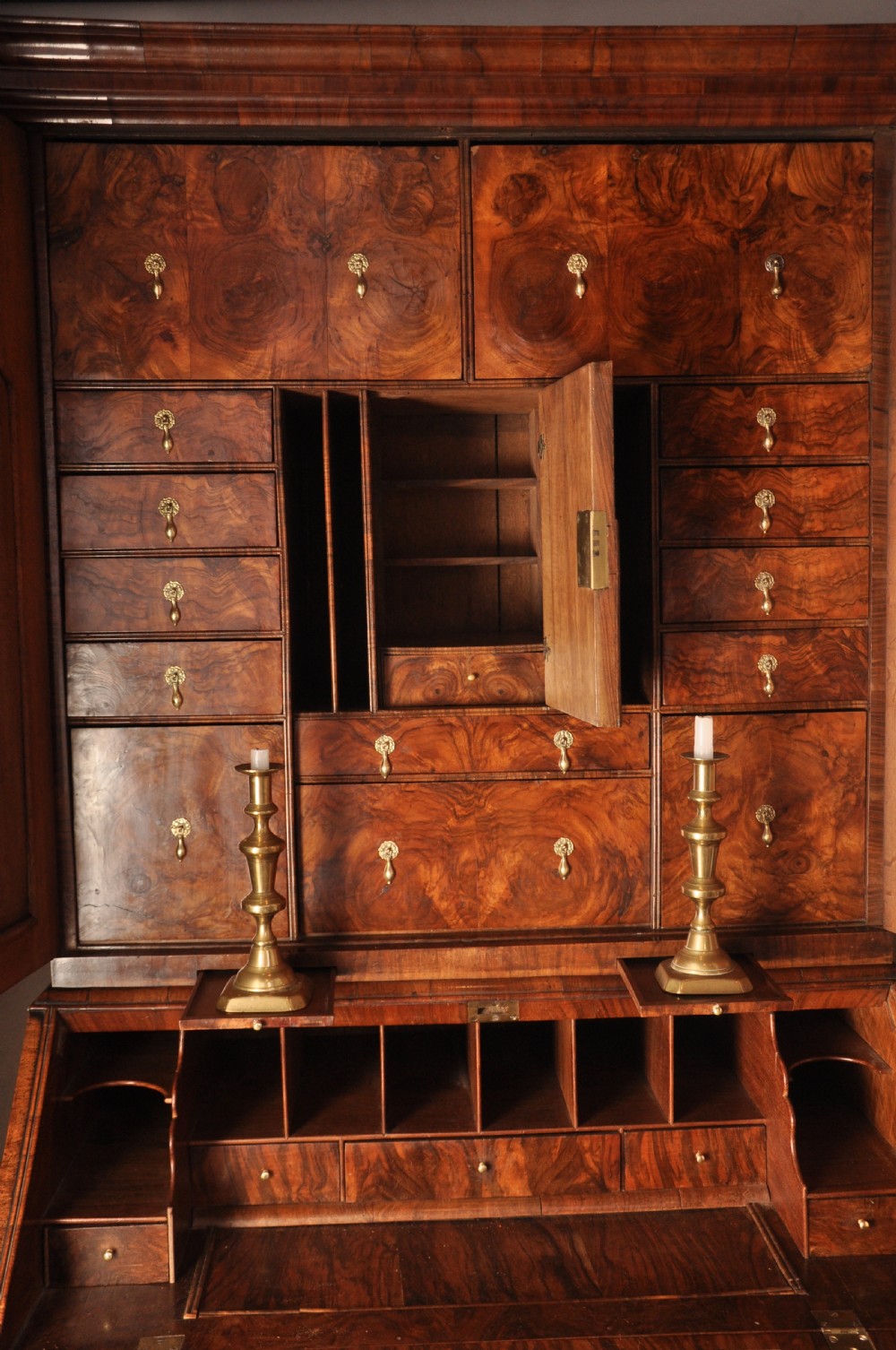 Queen Anne Walnut Bureau Cabinet  View IV