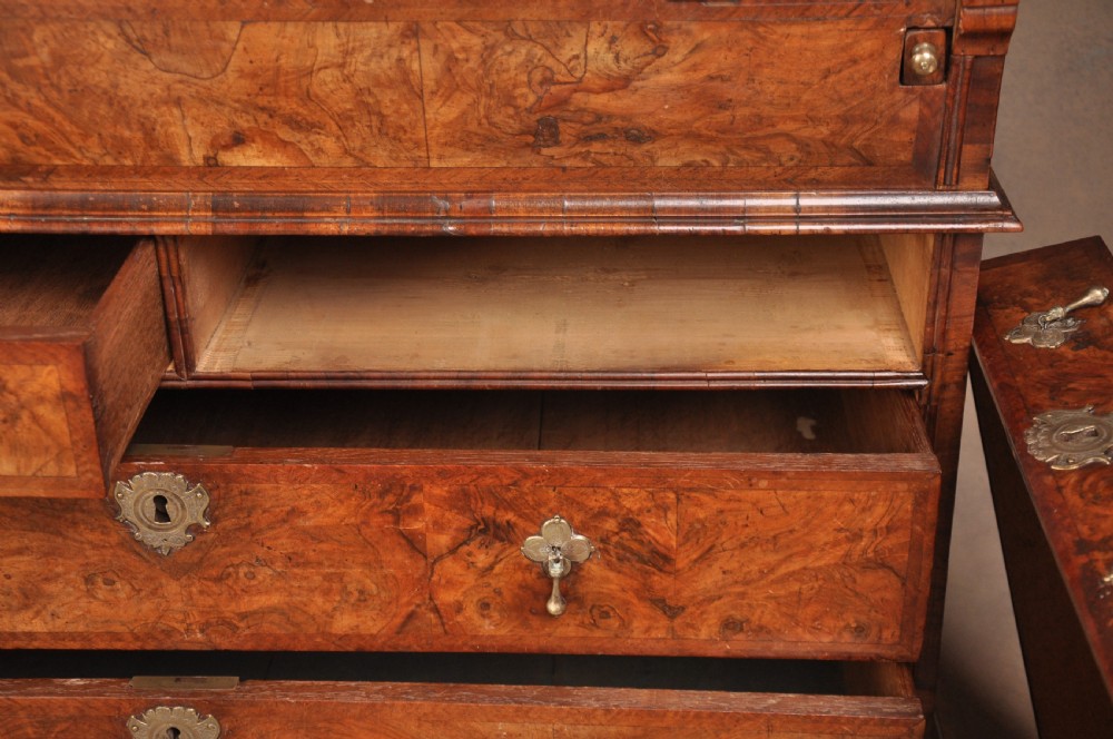Queen Anne Walnut Bureau Cabinet  View X
