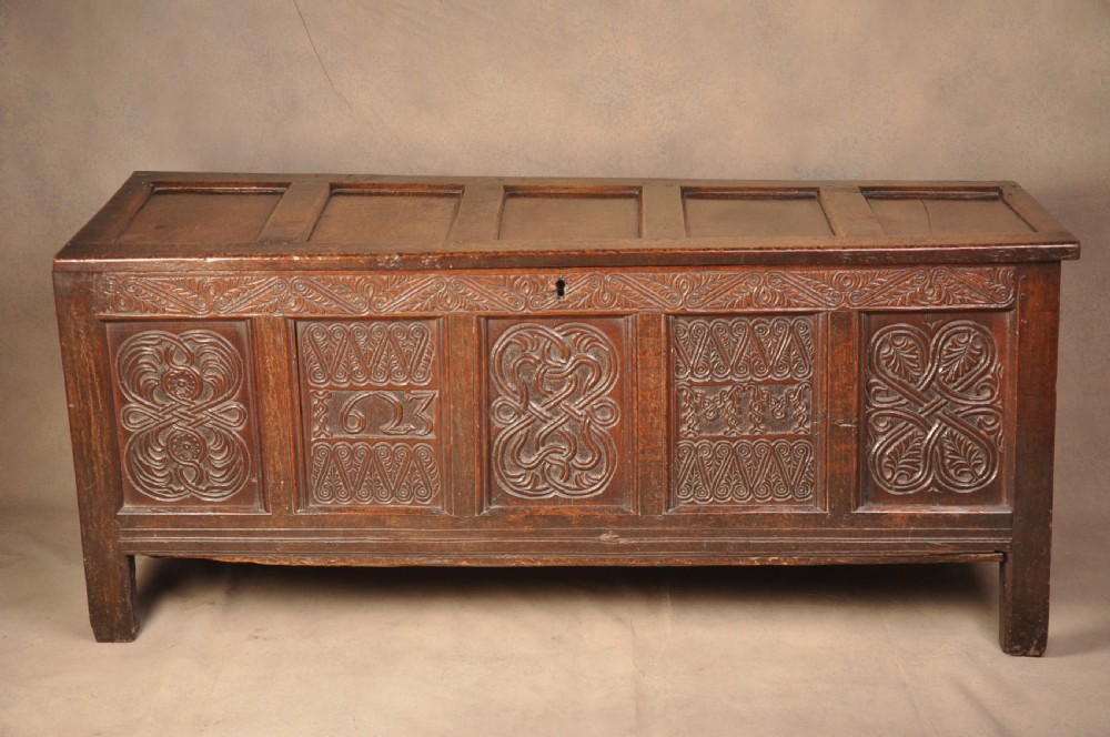 A Dated 17th Century Oak Lakeland Coffer View II