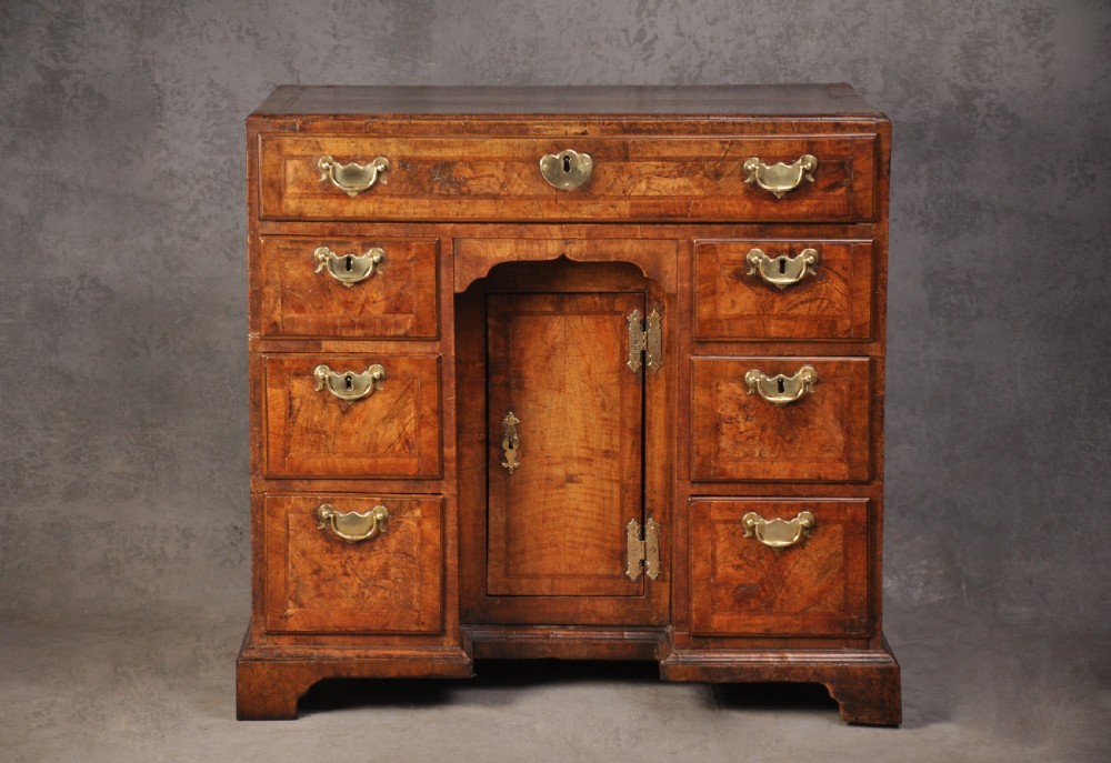 George I Walnut Kneehole Desk
