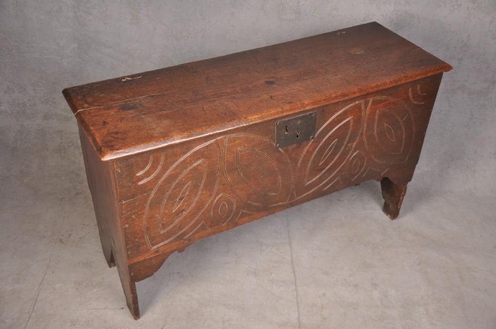 Small 17th Century Oak Coffer  View II
