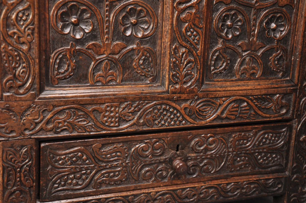 17th Century Carved Oak Coffer View III