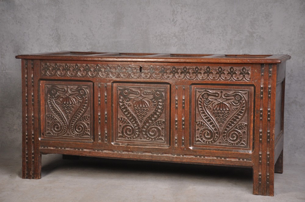 17th Century panelled Oak Coffer