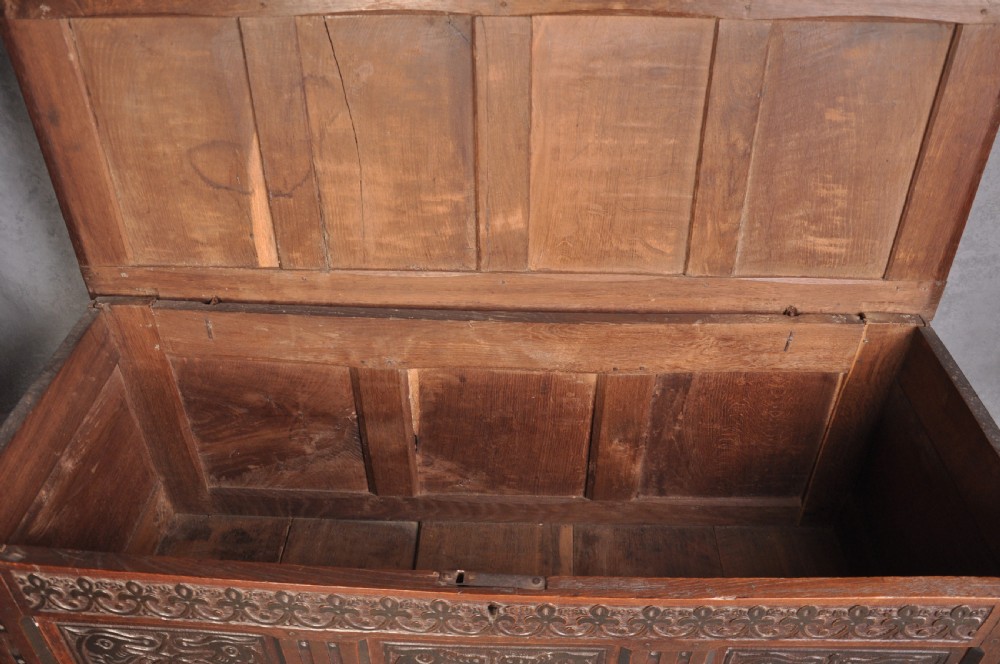 17th Century panelled Oak Coffer View II