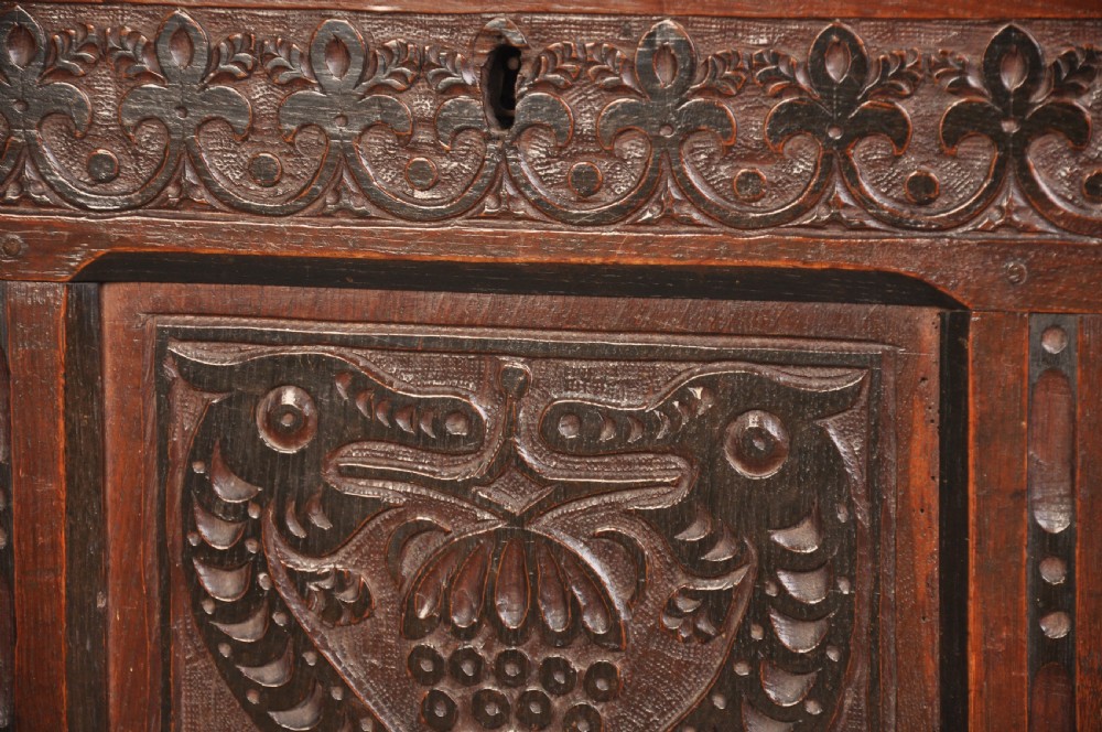 17th Century panelled Oak Coffer View V
