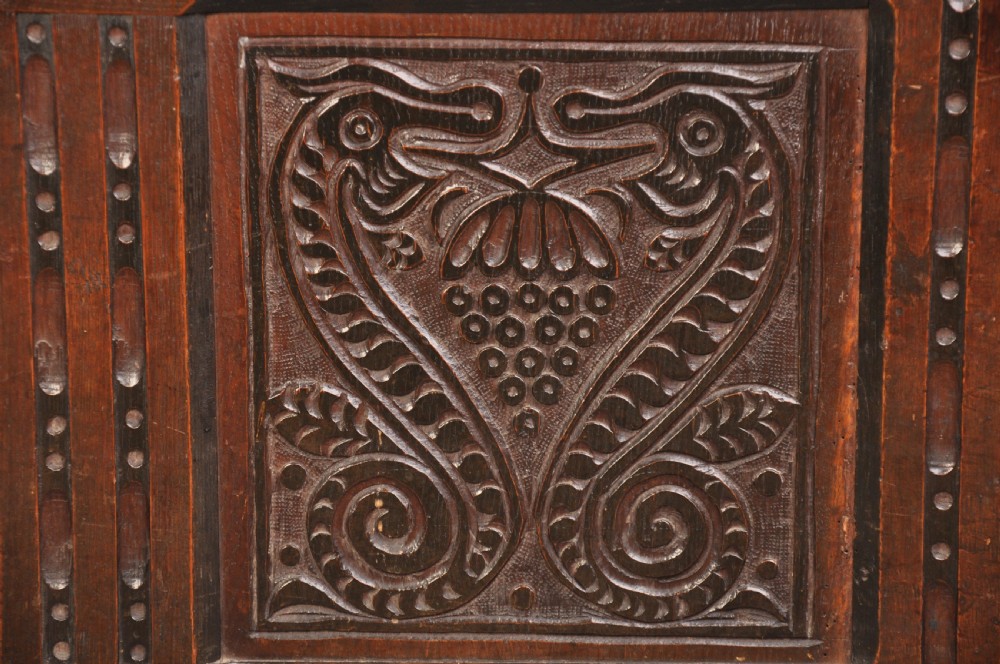 17th Century panelled Oak Coffer View VI