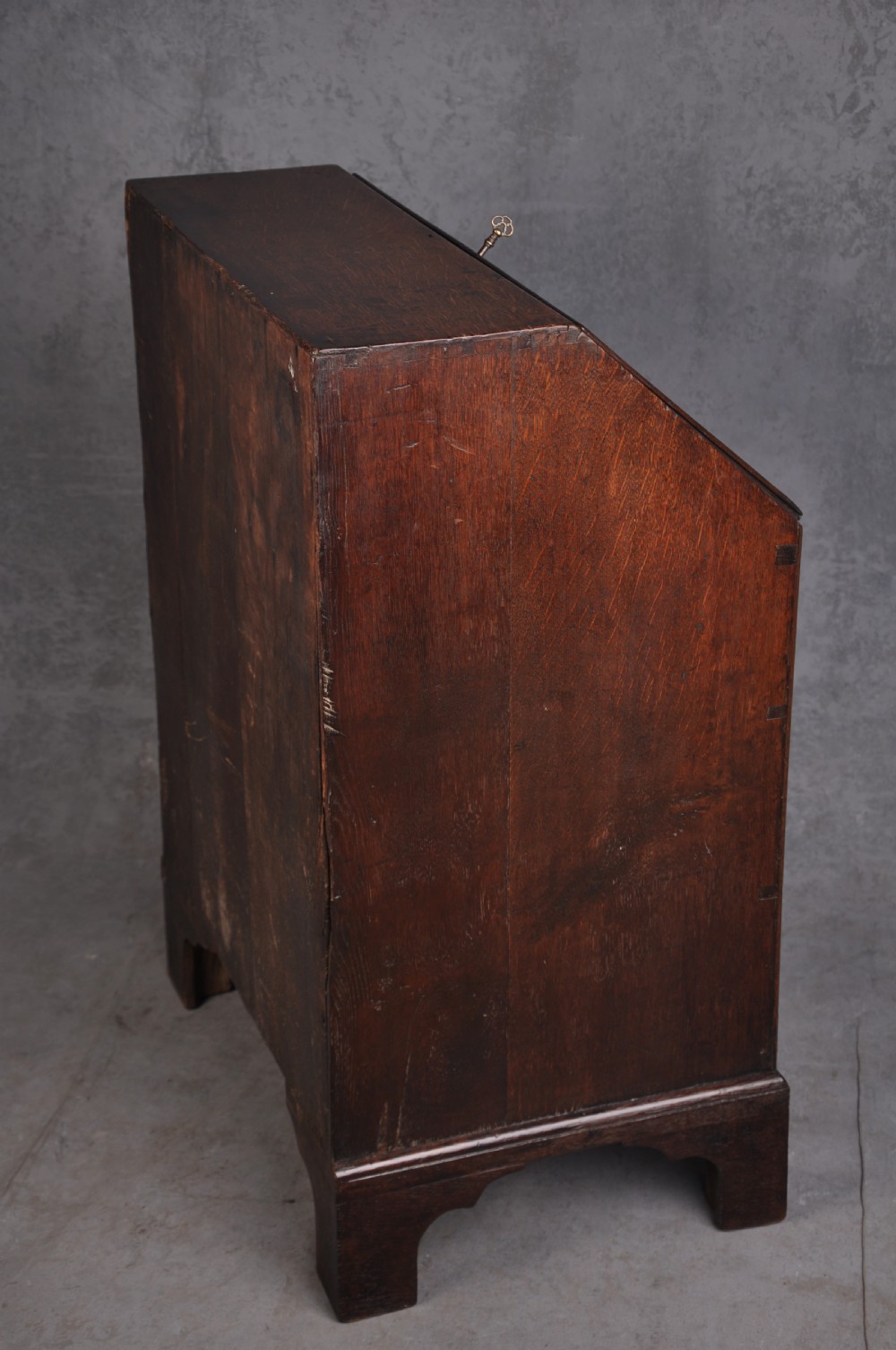 Small Early 18th Century Oak Bureau View VIII