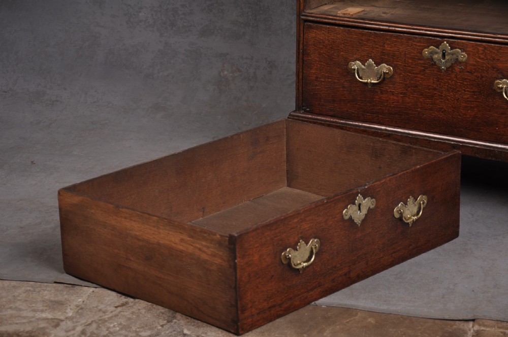 Small Early 18th Century Oak Bureau View XII