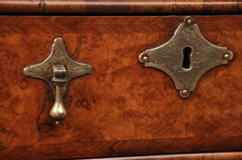 17th Century Burr Walnut Bureau Cabinet  View IV