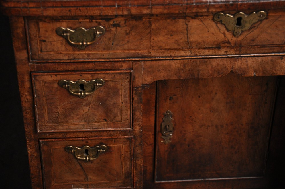 George I Walnut Kneehole Desk  View II