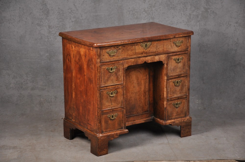 George I Walnut Kneehole Desk  View III