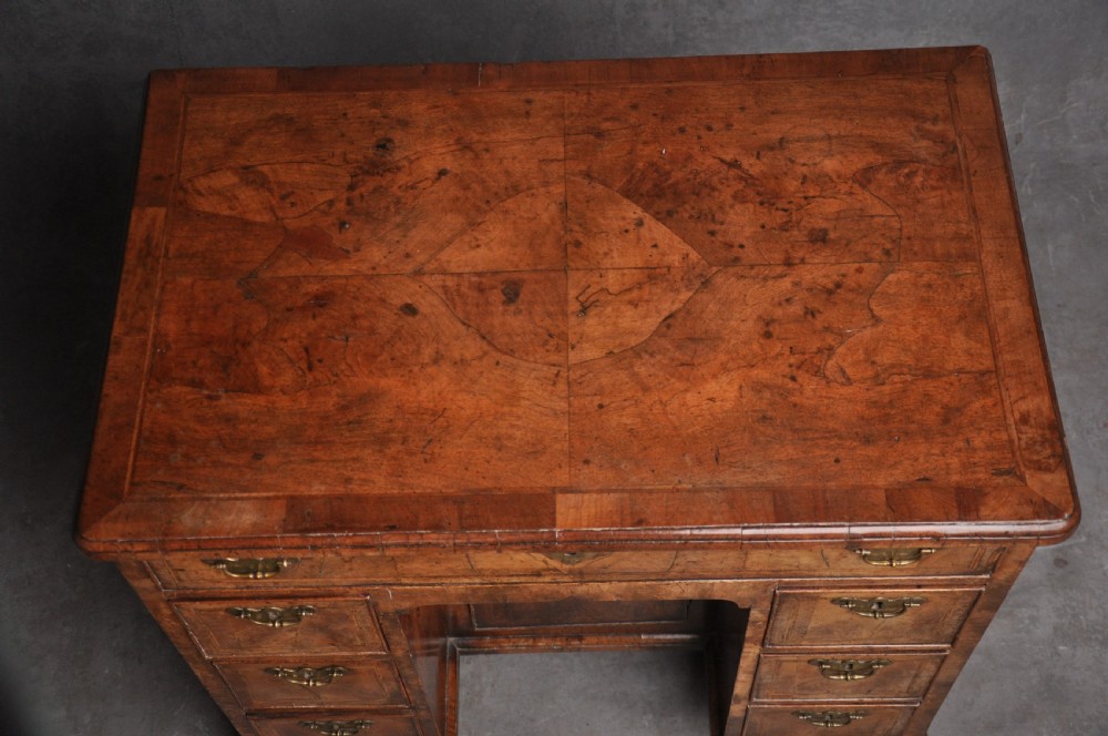 George I Walnut Kneehole Desk  View IV