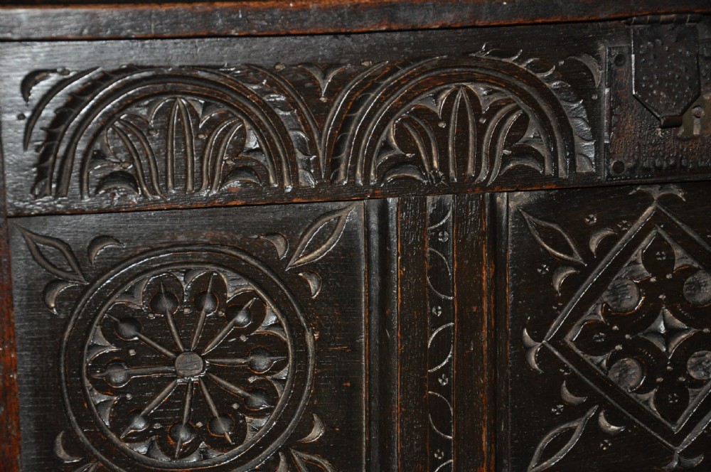 Small 17th Century Panelled Oak Coffer View VIII