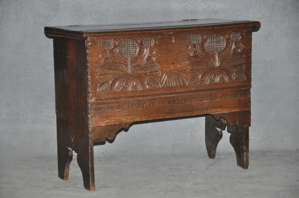 Small 17th Century Plank Coffer View II
