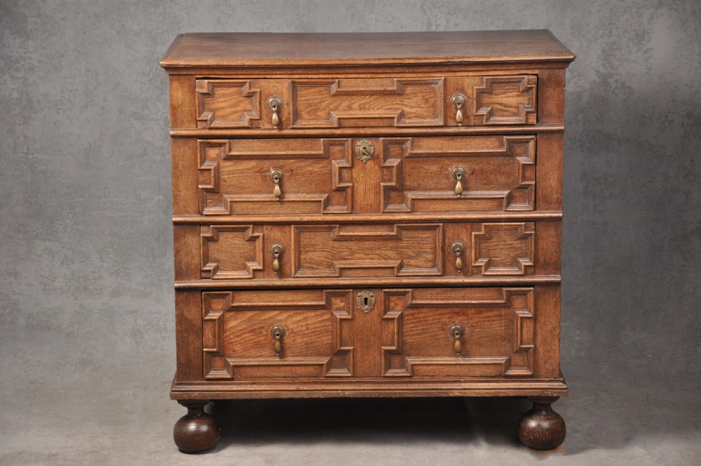 Charles II Oak Chest Of Drawers