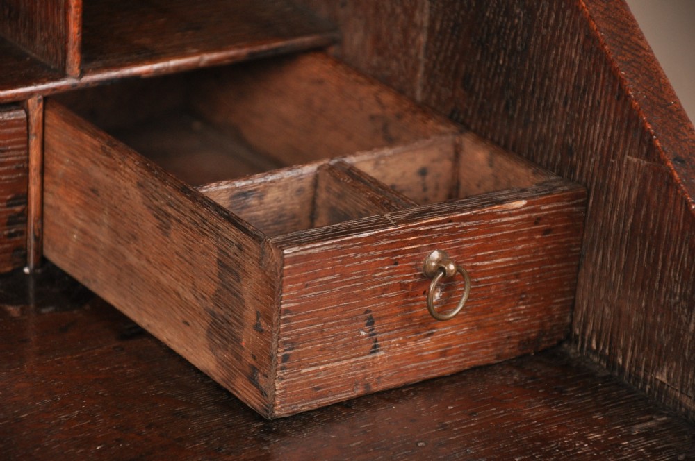 18th Century Queen Anne Oak Bureau  View VIII