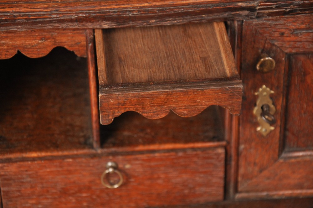 18th Century Queen Anne Oak Bureau  View XII
