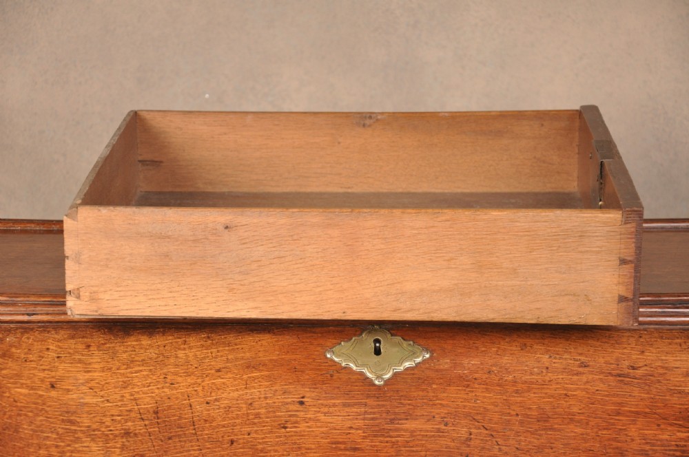 18th Century Queen Anne Oak Bureau  View XIII