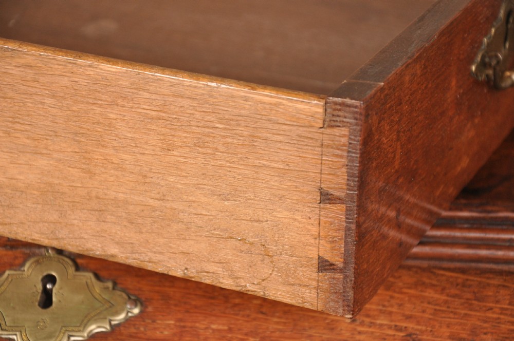 18th Century Queen Anne Oak Bureau  View XIV