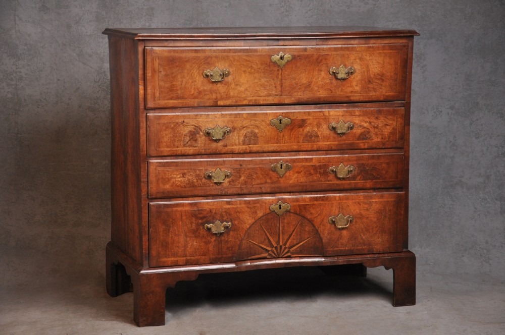 18th Century Walnut Secretaire Chest of Drawers