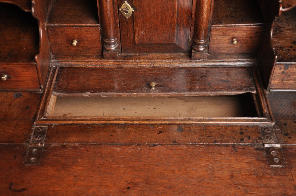 Small Early 18th Century Oak Bureau View VI