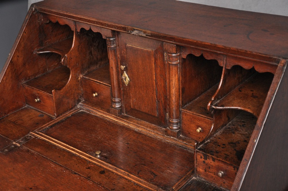 Small Early 18th Century Oak Bureau View IX