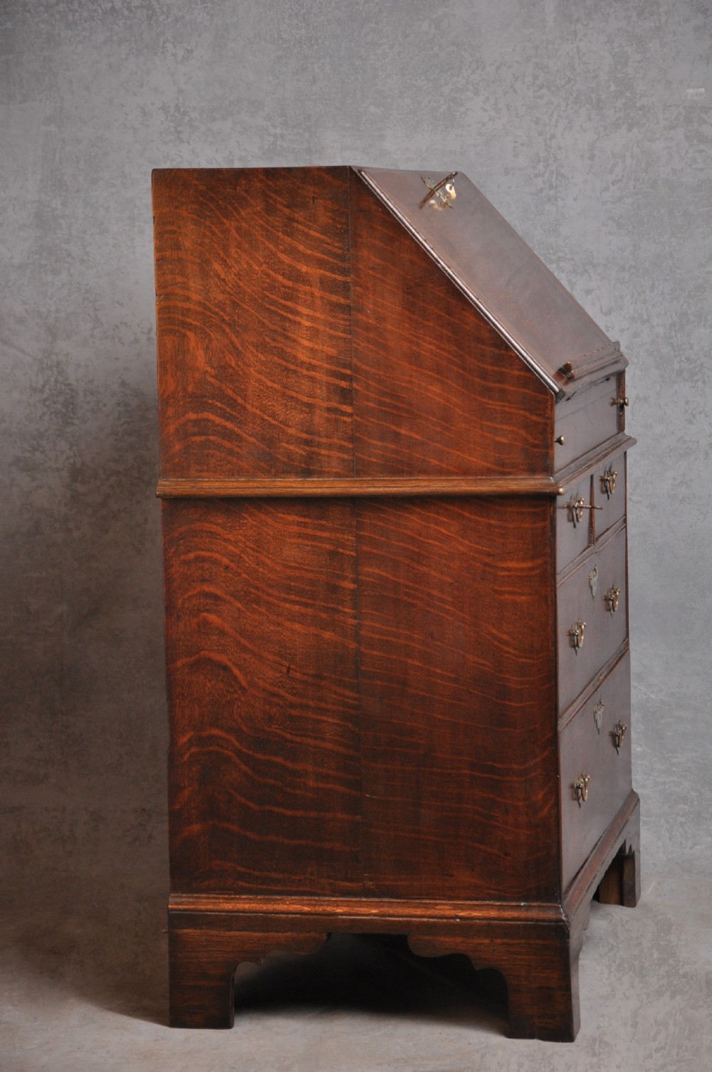 Small Early 18th Century Oak Bureau View XI