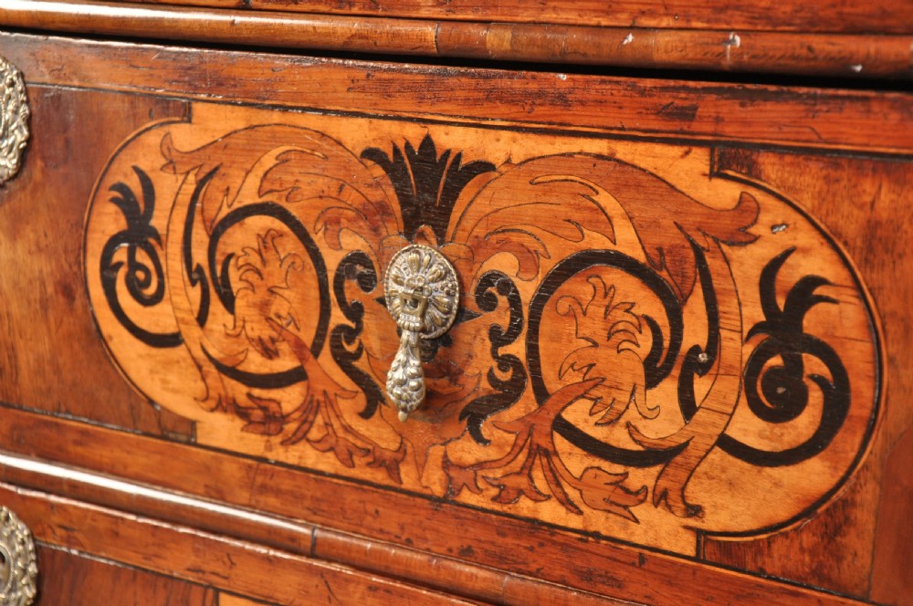 17th Century English Walnut and Marquetry Chest Of Drawers View III
