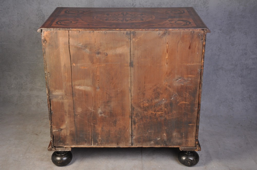 17th Century English Walnut and Marquetry Chest Of Drawers View IX
