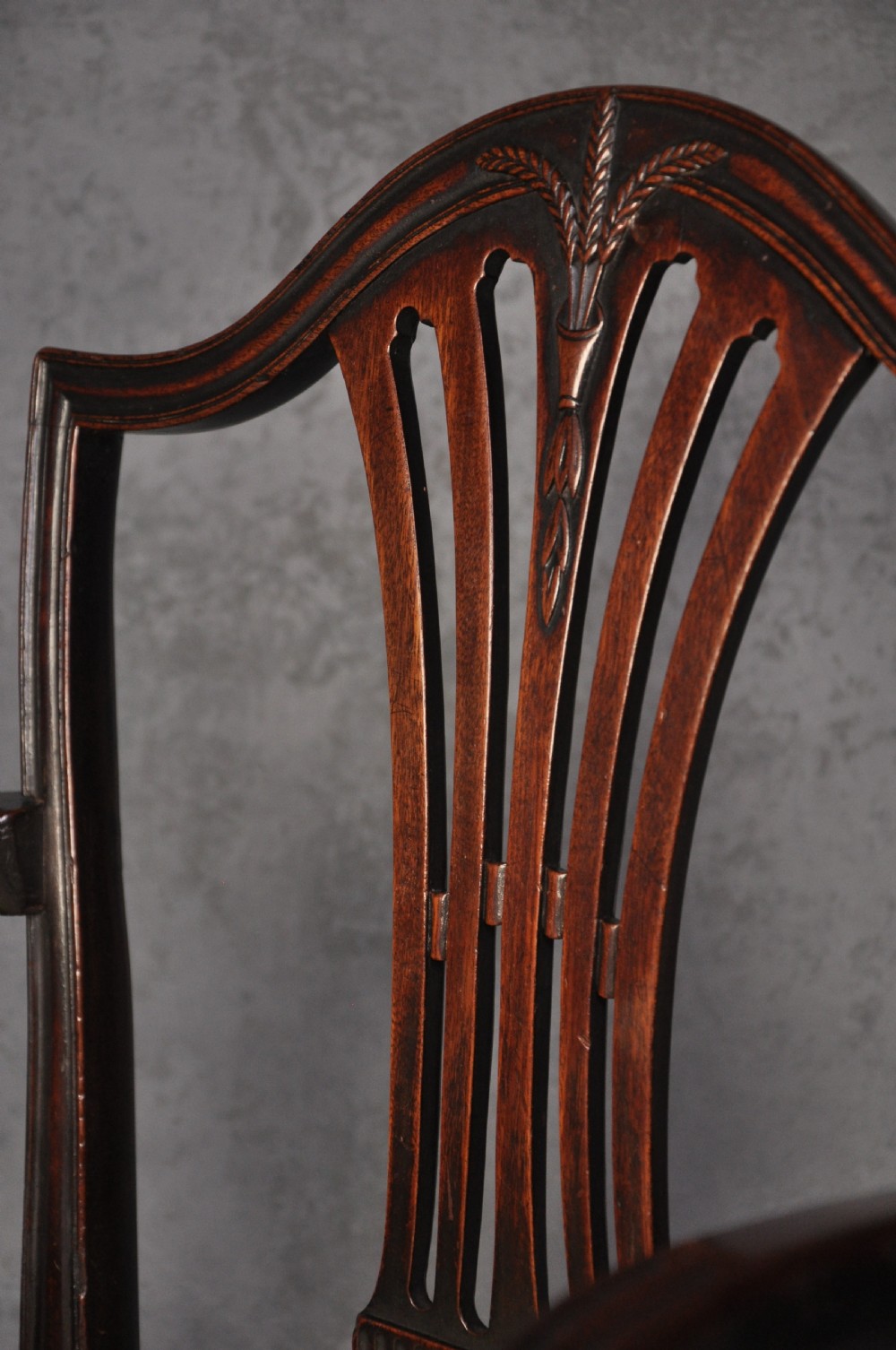 Pair Of 18th Century Mahogany Hepplewhite Armchairs View II