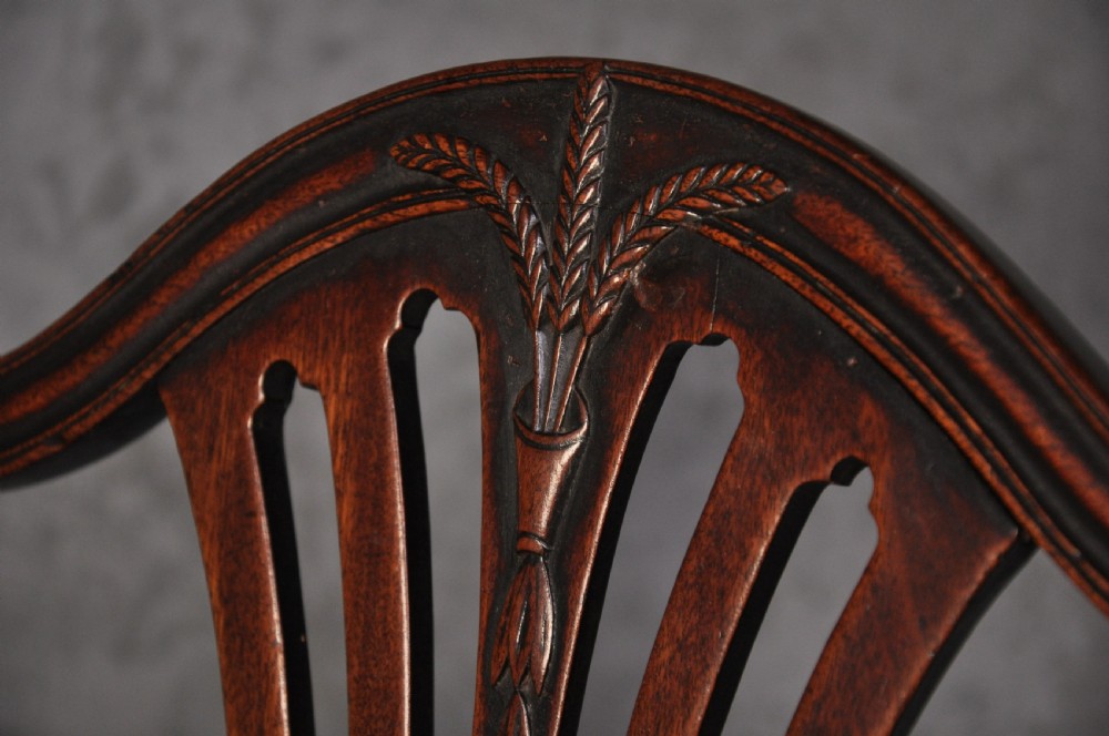 Pair Of 18th Century Mahogany Hepplewhite Armchairs View III