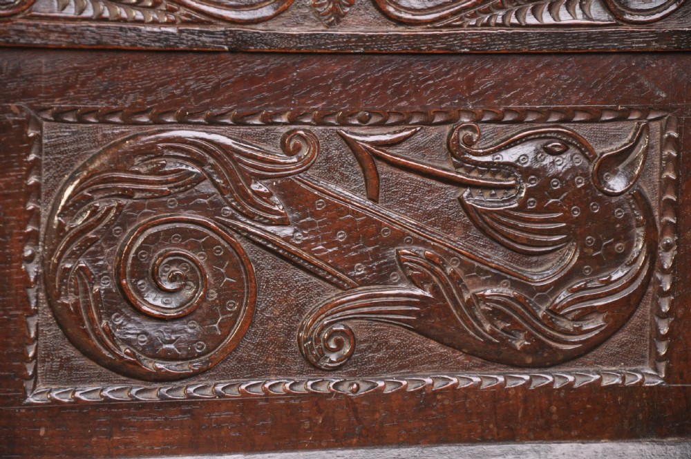 Rare 17th Century Oak Coffer View II