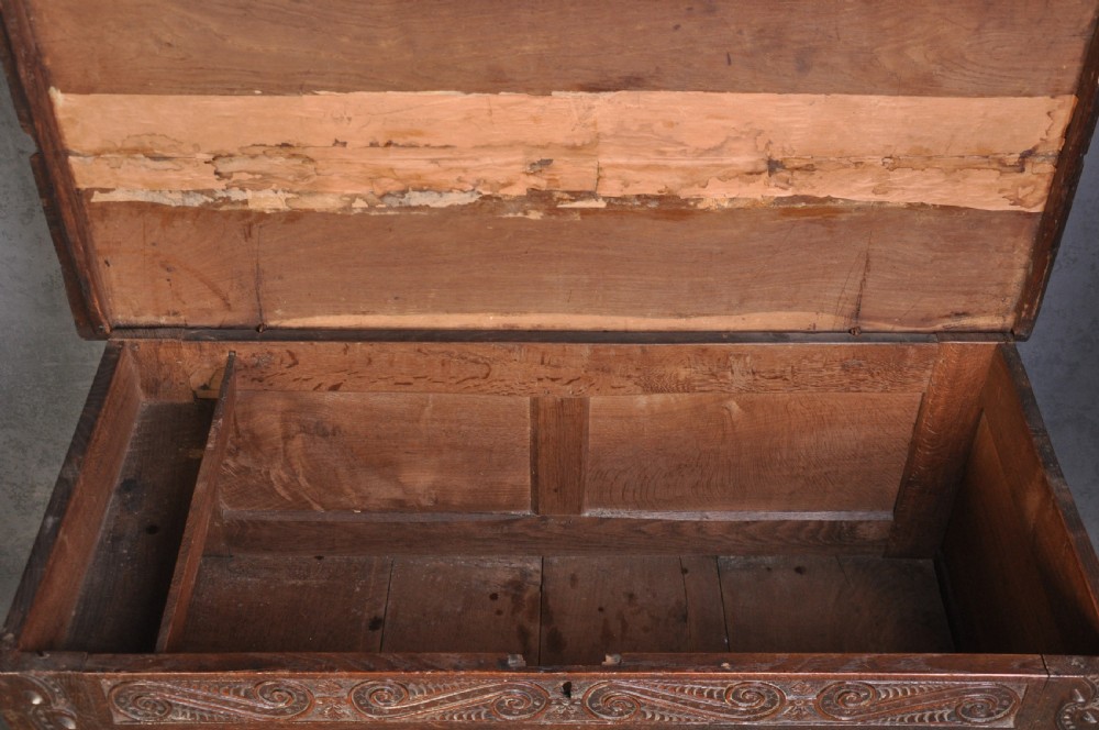 Rare 17th Century Oak Coffer View V