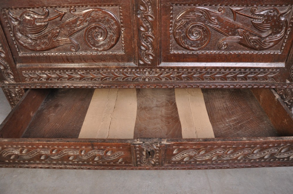 Rare 17th Century Oak Coffer View VII