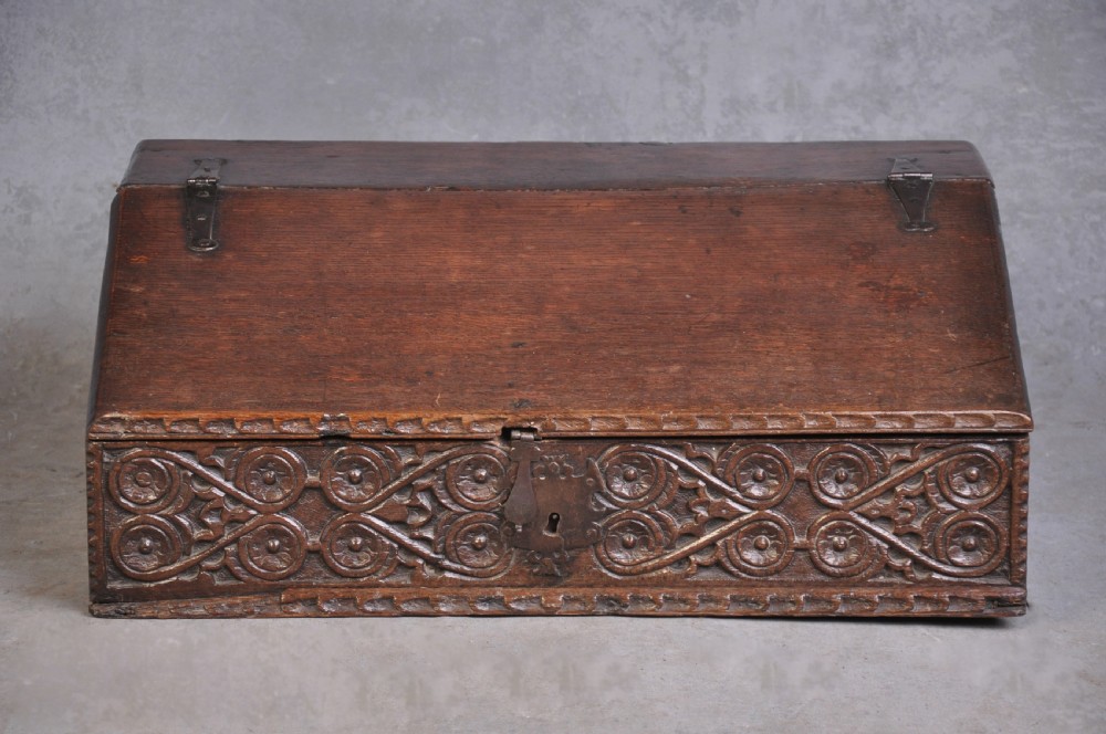 17th Century Oak Bible Box