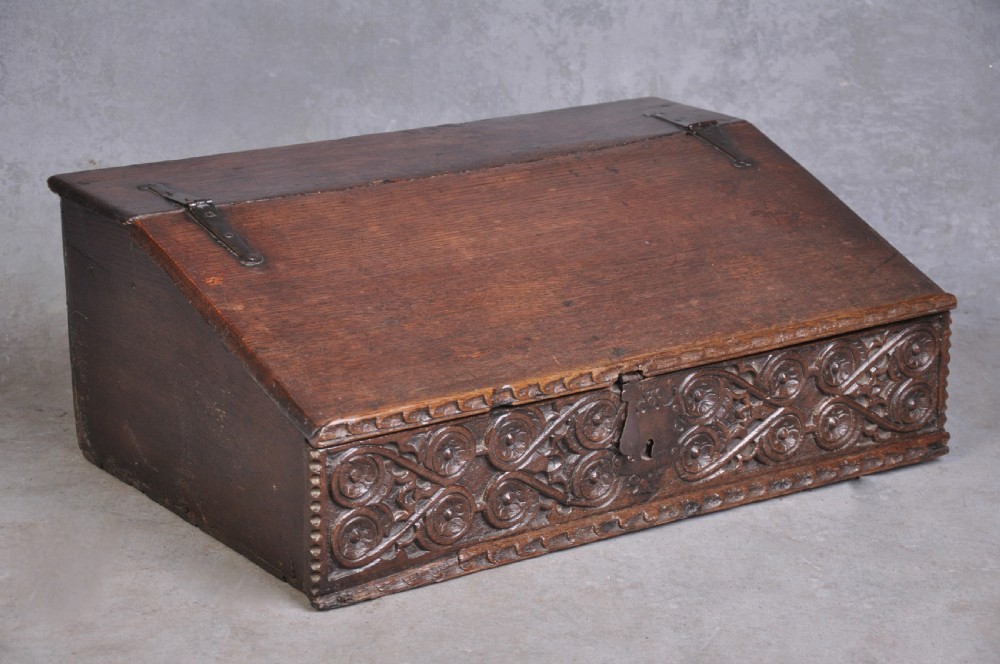 17th Century Oak Bible Box View II