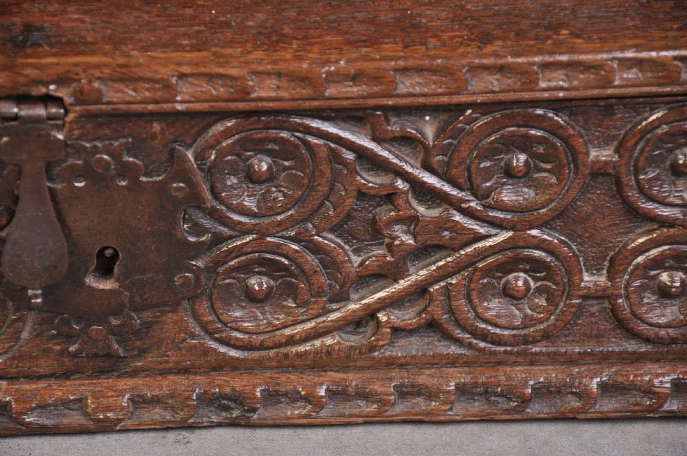 17th Century Oak Bible Box View V