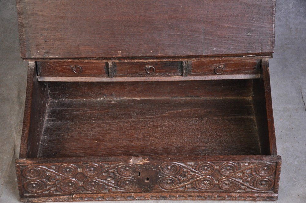 17th Century Oak Bible Box View VII