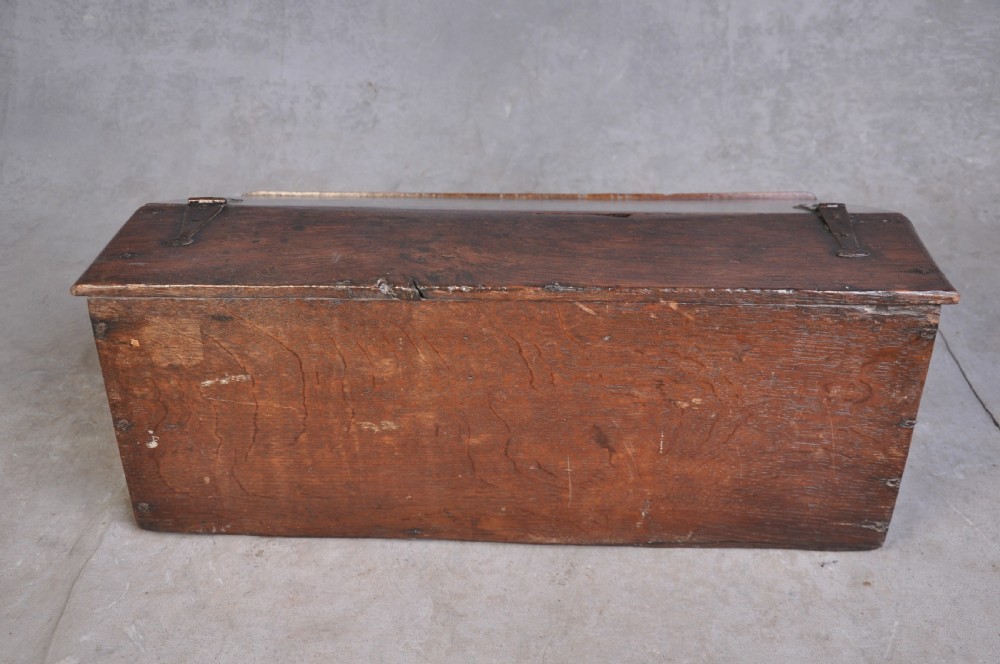 17th Century Oak Bible Box View X