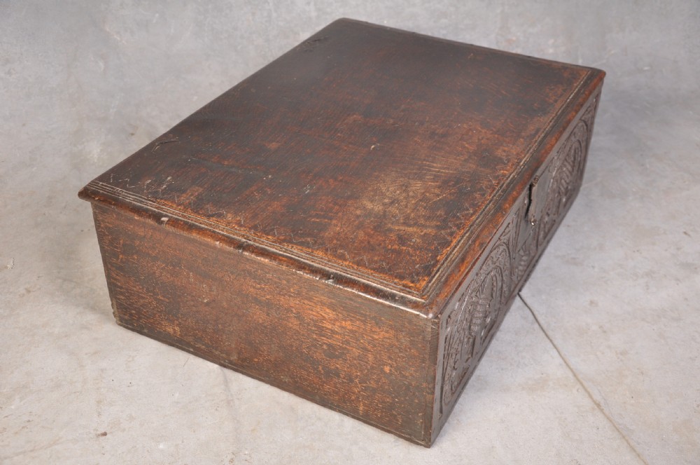 17th Century Oak Box View V