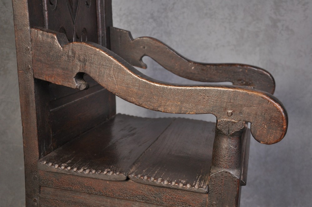 17th Century Yorkshire Oak Wainscot Chair View V